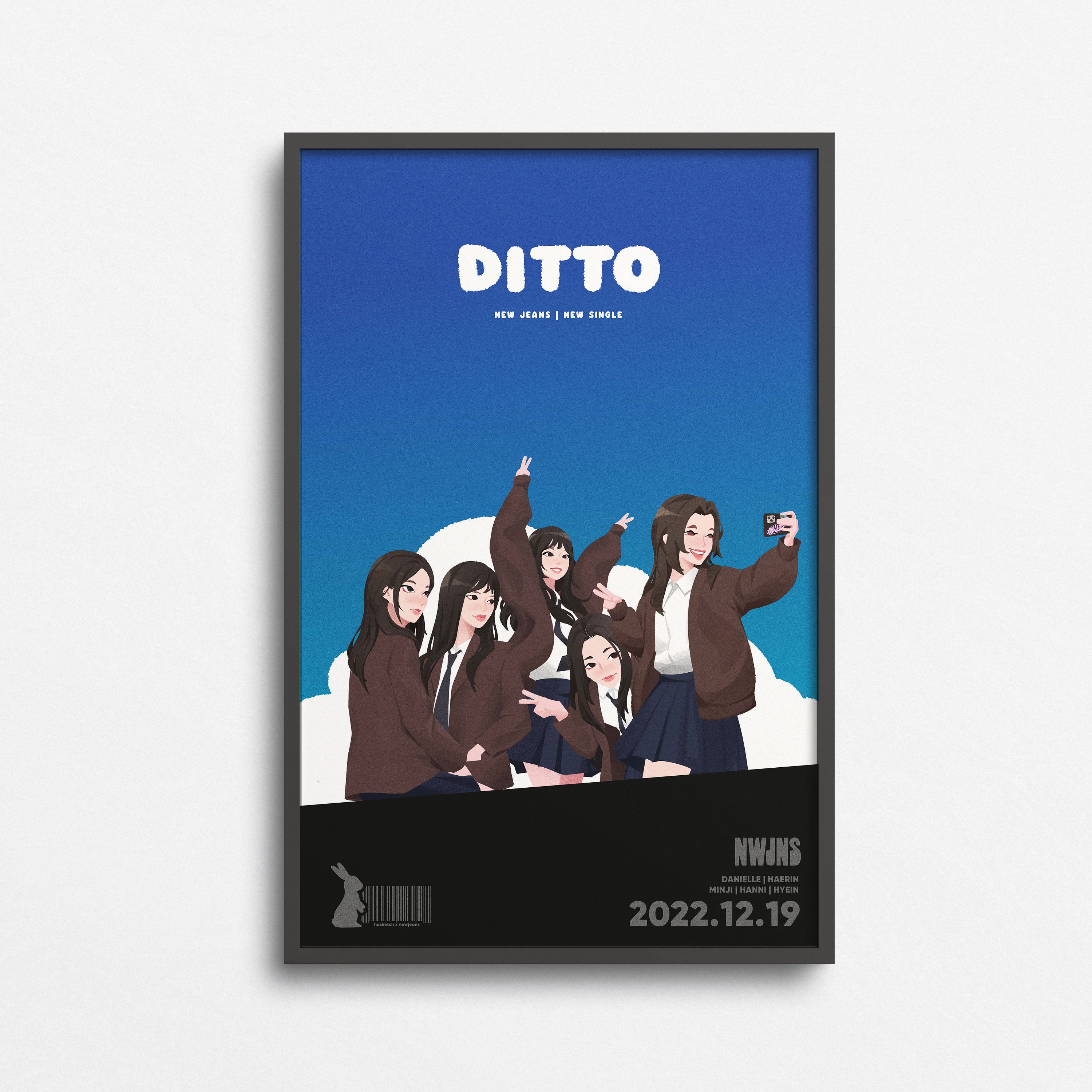 NewJeans Kpop Art Poster Print - DITTO – Moka Mart