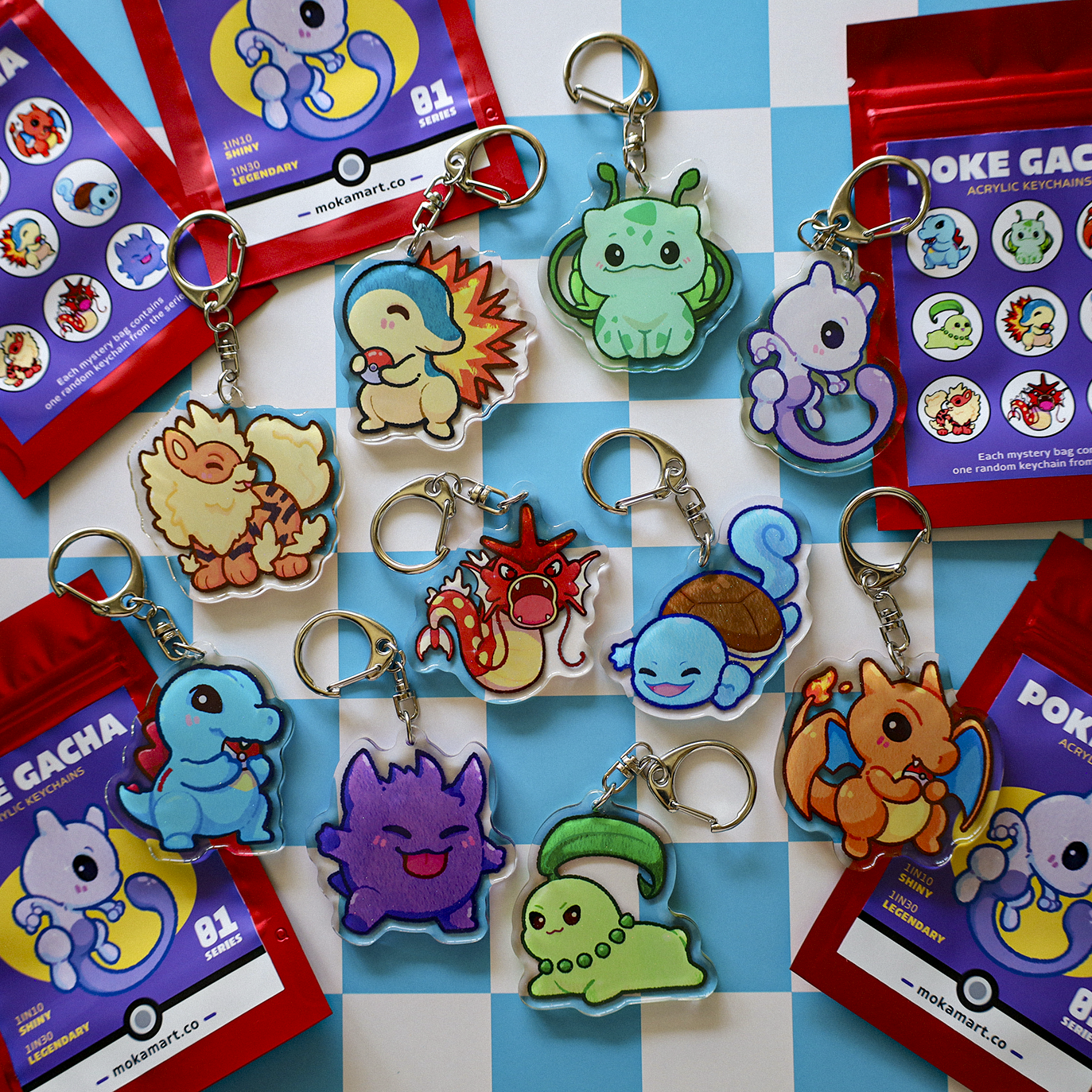 Poke Keychains Series 1 - Mystery Blind Bags