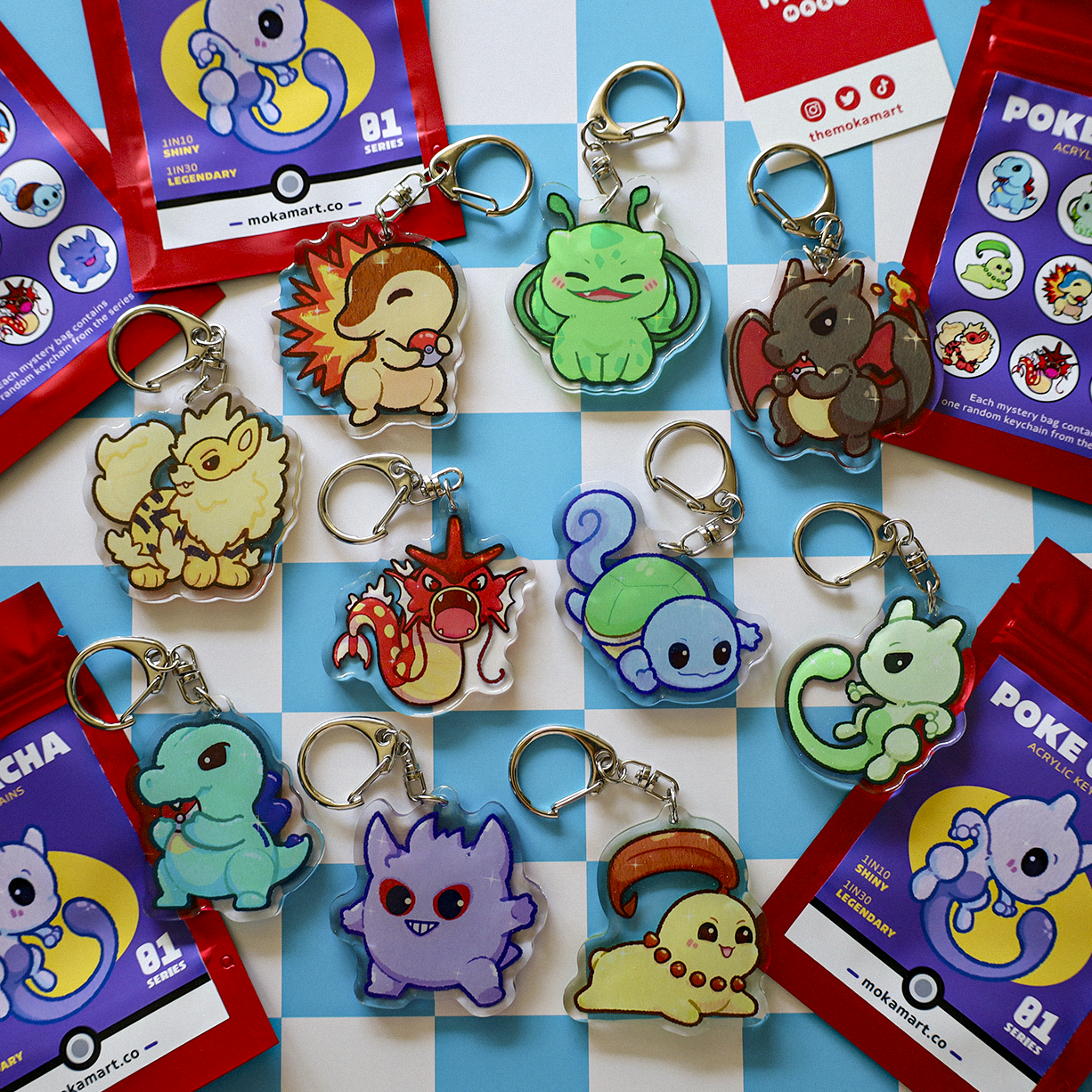 Poke Keychains Series 1 - Mystery Blind Bags