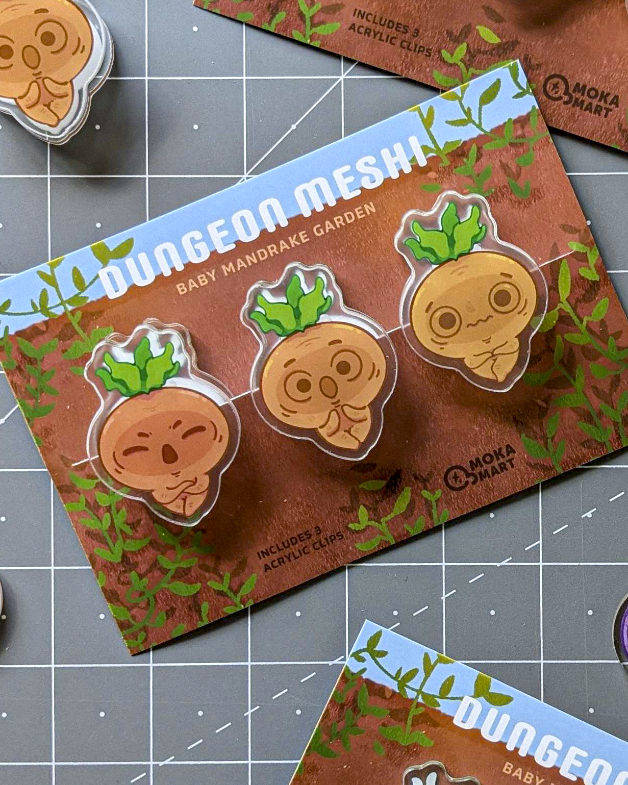 Dungeon Meshi Mandrake Garden - Acrylic Clips Set