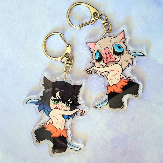 Demon Slayer Inosuke - Anime Acrylic Keychain Charm