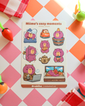Miimo's Cozy Moments  - Vinyl 4x6 Sticker Sheet