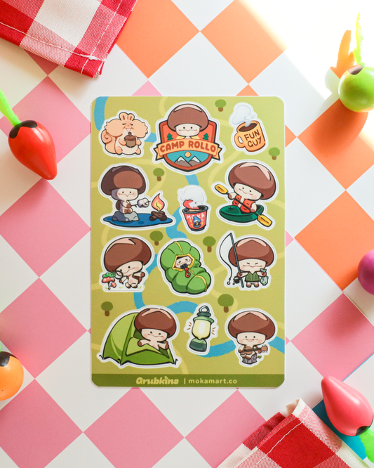 Camp Rollo  - Vinyl 4x6 Sticker Sheet