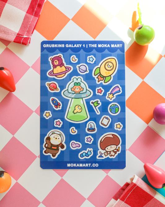 Grubkins Galaxy - Vinyl 4x6 Sticker Sheet