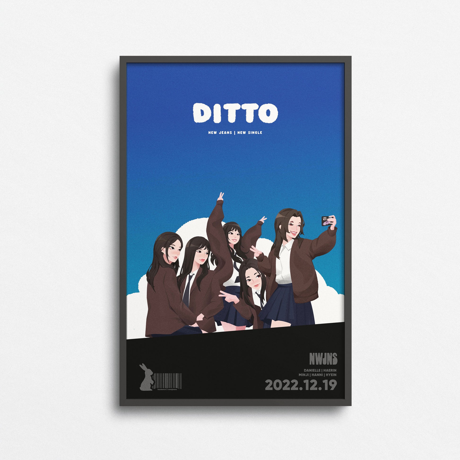 Newjeans Ditto Digital Poster Ditto Lyric Print Instant 