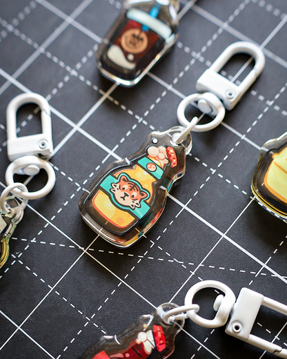 Moka Foodies - Bevy Acrylic Keychain (White Clasp)