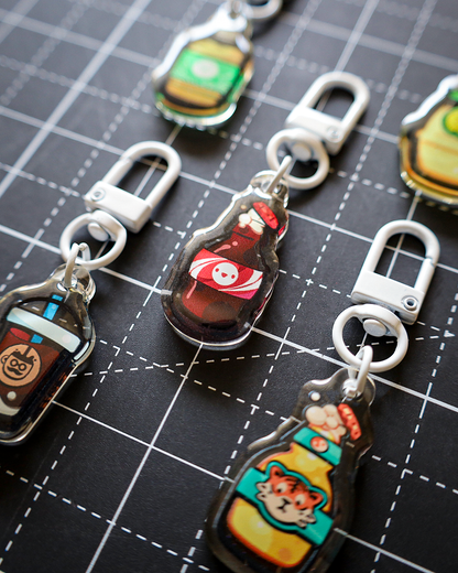 Moka Foodies - Bevy Acrylic Keychain (White Clasp)