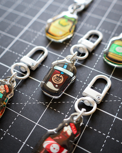Moka Foodies - Bevy Acrylic Keychain (White Clasp)