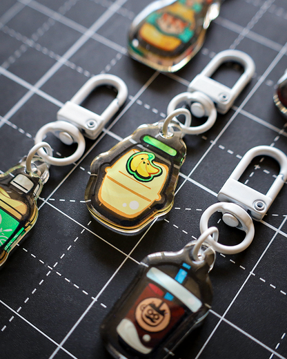 Moka Foodies - Bevy Acrylic Keychain (White Clasp)