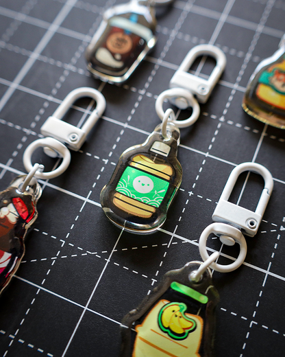 Moka Foodies - Bevy Acrylic Keychain (White Clasp)