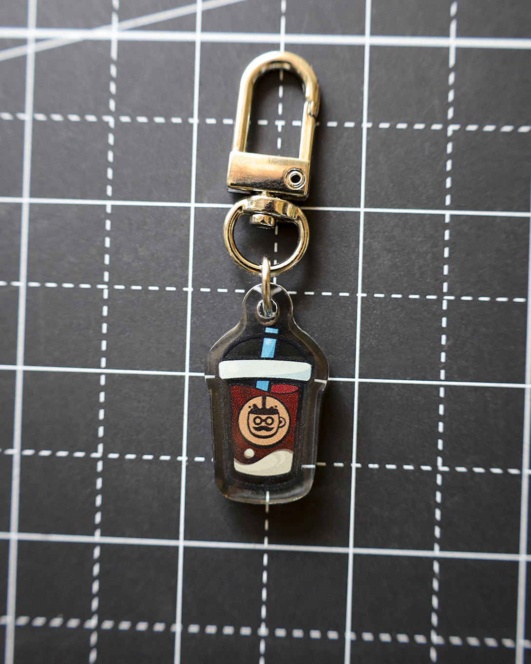 Moka Foodies Bevy - Epoxy Keychain (Silver Clasp)