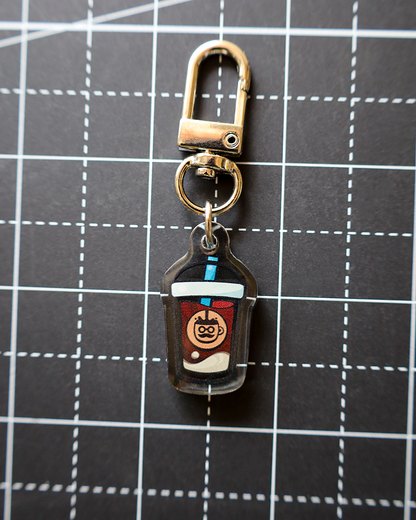 Moka Foodies Bevy - Epoxy Keychain (Silver Clasp)