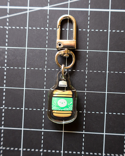Moka Foodies Bevy - Epoxy Keychain (Silver Clasp)