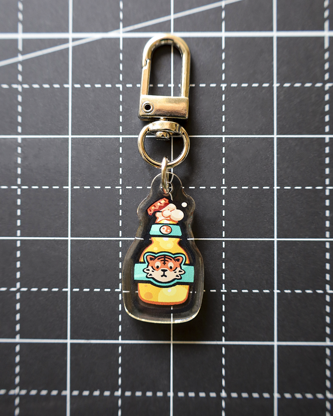 Moka Foodies Bevy - Epoxy Keychain (Silver Clasp)