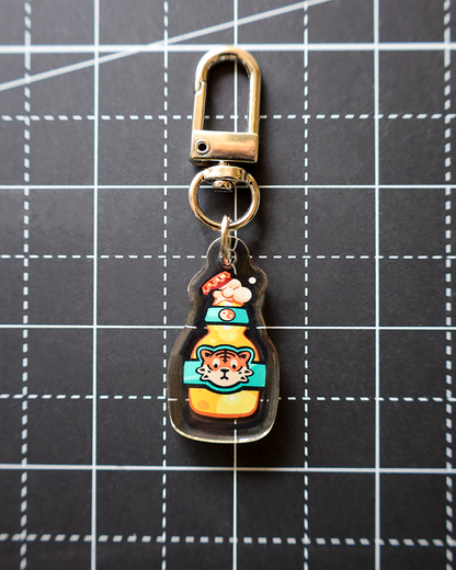 Moka Foodies Bevy - Epoxy Keychain (Silver Clasp)