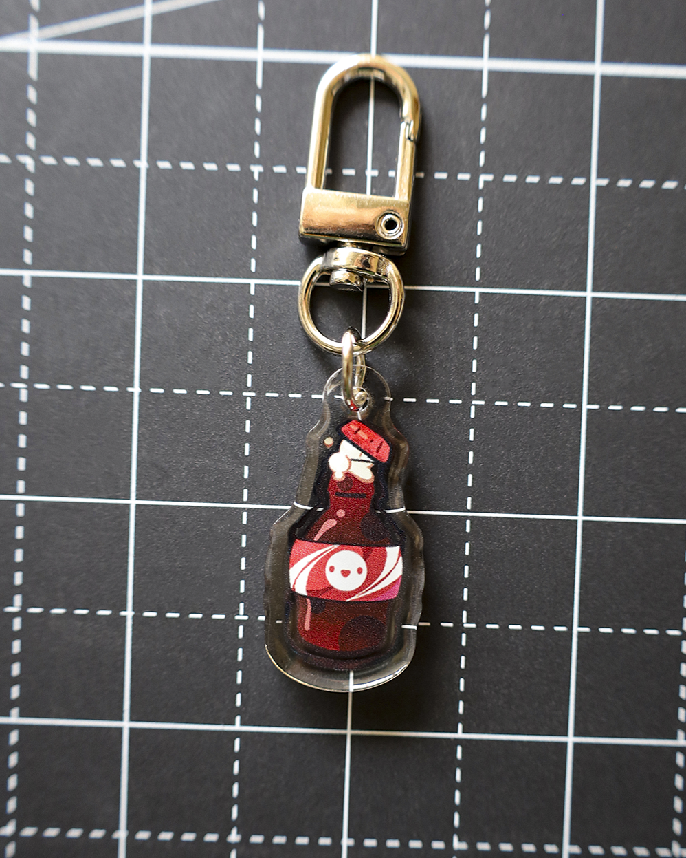 Moka Foodies Bevy - Epoxy Keychain (Silver Clasp)