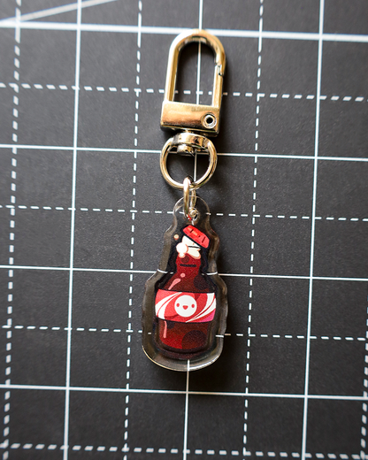 Moka Foodies Bevy - Epoxy Keychain (Silver Clasp)
