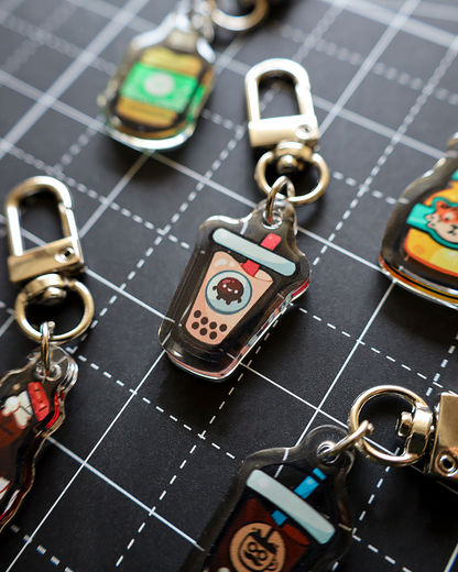 Moka Foodies Bevy - Epoxy Keychain (Silver Clasp)