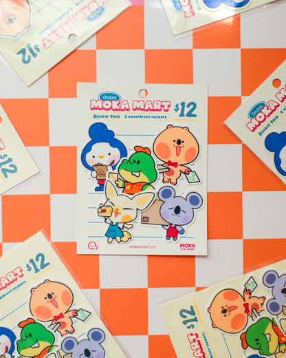 Team Moka Mart  - Vinyl Sticker Pack