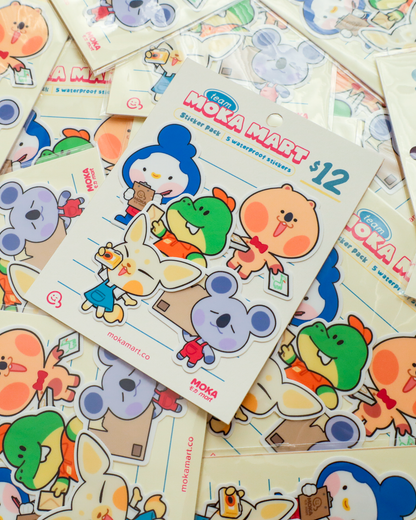 Team Moka Mart  - Vinyl Sticker Pack