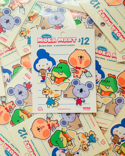 Team Moka Mart  - Vinyl Sticker Pack
