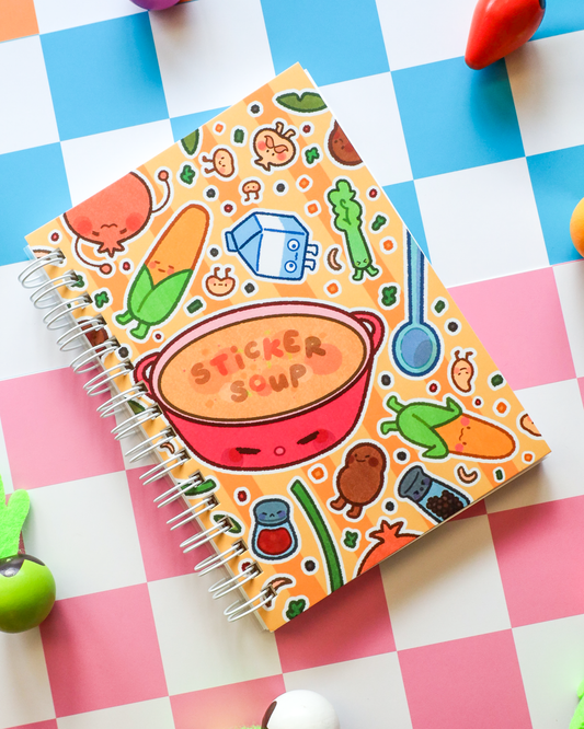 Corn Chowder Sticker Soup - Reusable Sticker Book
