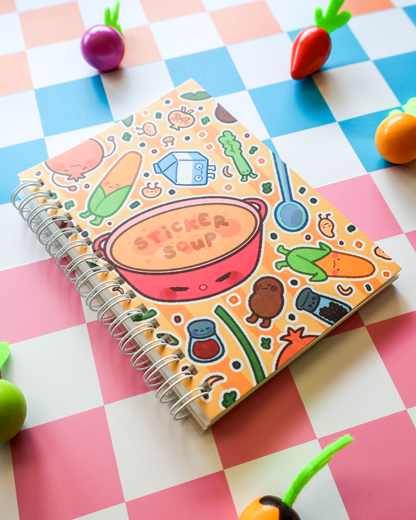 Corn Chowder Sticker Soup - Reusable Sticker Book