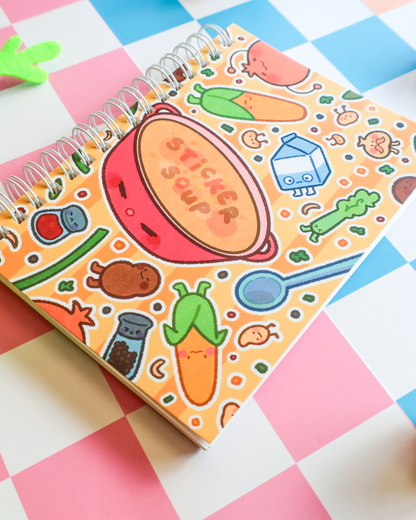 Corn Chowder Sticker Soup - Reusable Sticker Book