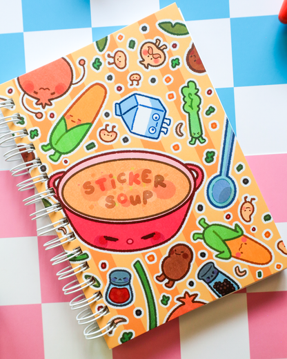 Corn Chowder Sticker Soup - Reusable Sticker Book