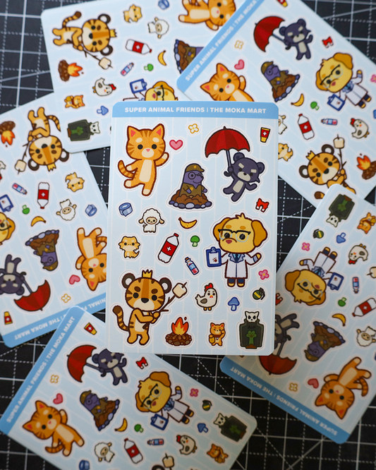 Super Animal Friends - Vinyl 4x6 Sticker Sheet