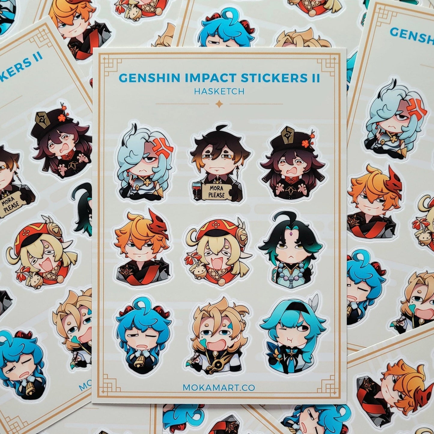 Genshin Impact 5 Stars Part II [5x7in Sticker Sheet]