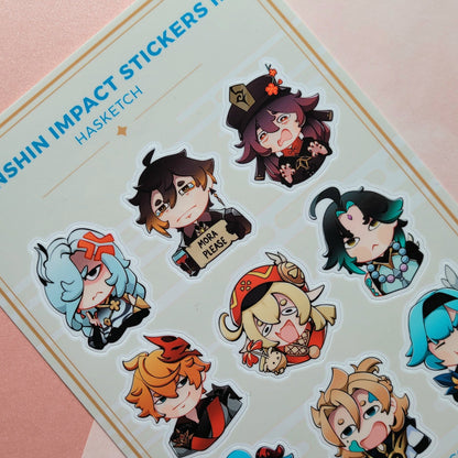 Genshin Impact 5 Stars Part II [5x7in Sticker Sheet]