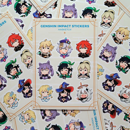 Genshin Impact 5 Stars I [5x7in Sticker Sheet]