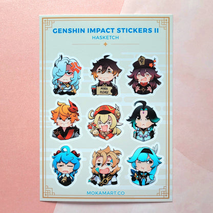 Genshin Impact 5 Stars Part II [5x7in Sticker Sheet]